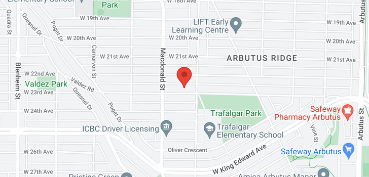 map of 2737 W 23RD AVENUE